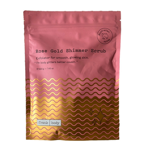 Frank Body Rose Gold Shimmer Scrub natural vegan exfoliant 7.43 oz